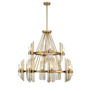 Biltmore 12 Light Chandelier in Warm Brass by Savoy House