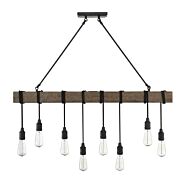 Savoy House Burgess 8 Light Linear Chandelier in Durango