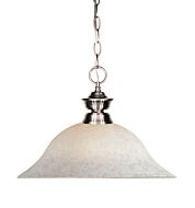 Z-Lite Riviera 1-Light Pendant Light In Brushed Nickel