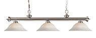 Z-Lite Riviera 3-Light Linear Pendant Light In Brushed Nickel