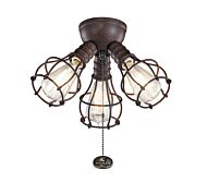 Accessory 3-Light Fan Light Kits in Bronze / Dark