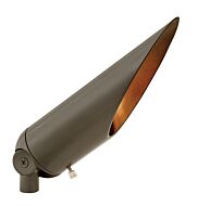 LED Long Cowl Spot Light 1-Light LED Accent Spot in Bronze