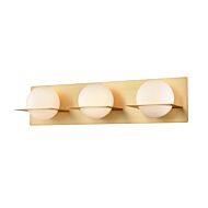 DVI Io 3-Light Bathroom Vanity Light in Venetian Brass