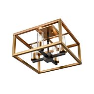 DVI Sambre 4-Light Semi-Flush Mount in Multiple Finishes and Brass and Graphite