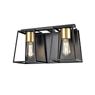 DVI Cape Breton 2-Light Bathroom Vanity Light in Multiple Finishes and Ebony