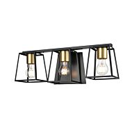 DVI Cape Breton 3-Light Bathroom Vanity Light in Multiple Finishes and Ebony