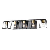 DVI Cape Breton 5-Light Bathroom Vanity Light in Multiple Finishes and Ebony