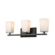 DVI Riverside 3-Light Bathroom Vanity Light in Ebony