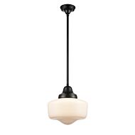 DVI Schoolhouse 1-Light Pendant in Ebony