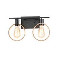 Volta 2-Light Bath Bar in Bronze / Dark