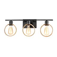 Volta 3-Light Bath Bar in Bronze / Dark