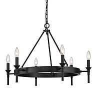 Edinburgh 6-Light Chandelier in Matte Black