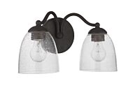 Hillridge 2-Light Bathroom Vanity Light in Espresso