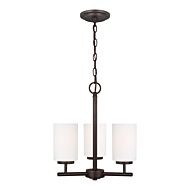 Oslo 3-Light Chandelier in Bronze / Dark