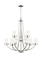 Nine Light Chandelier by Generation Lighting.