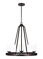 Kemal 5-Light Chandelier in Bronze / Dark