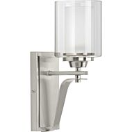 Kene 1-Light Wall Bracket in Brushed Nickel