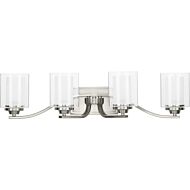 Kene 4-Light Bathroom Vanity Light in Brushed Nickel