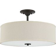 Inspire 3-Light Semi-Flush Mount in Antique Bronze