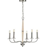 Durrell 5-Light Chandelier in Brushed Nickel