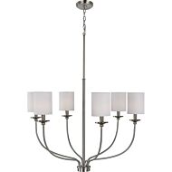 Bonita 6-Light Foyer Chandelier in Brushed Nickel