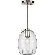 Caisson 1-Light Mini Pendant in Brushed Nickel