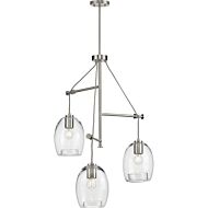 Caisson 3-Light Pendant in Brushed Nickel