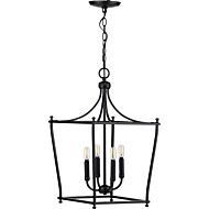 Parkhurst 4-Light Foyer Pendant in Black