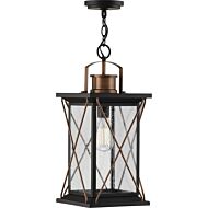 Barlowe 1-Light Hanging Lantern in Antique Bronze