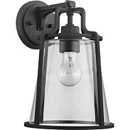 Benton Harbor 1-Light Wall Lantern in Black