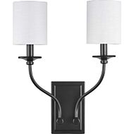 Bonita 2-Light Wall Sconce in Black