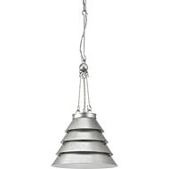 Point Dume-Surfrider 1-Light Pendant in Galvanized Finish