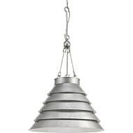 Point Dume-Surfrider 3-Light Pendant in Galvanized Finish