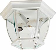 Crown Hill Three Light Outdoor Ceiling Mount in White by Maxim