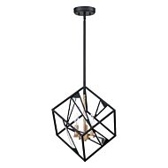 Corrietes 3-Light Pendant in Matte Black