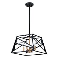 Corrietes 4-Light Pendant in Matte Black