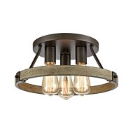 Transitions 3-Light Semi-Flush Mount in Oil Rubbed Bronze