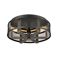 Woodbridge 3-Light Flush Mount in Matte Black