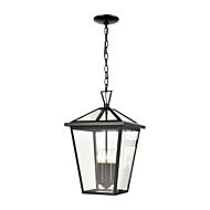 Main Street 4-Light Outdoor Pendant in Black