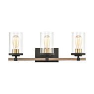 Geringer 3-Light Bathroom Vanity Light in Charcoal