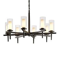 Hubbardton Forge 19 Inch 8 Light Constellation Chandelier in Dark Smoke