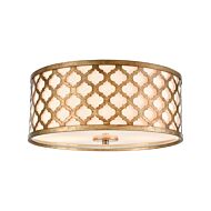 Arabesque 2-Light Flush Mount in Bronzed Gold