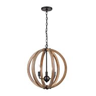 Barrow 3-Light Chandelier in Matte Black