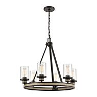 Beaufort 6-Light Chandelier in Anvil Iron