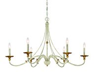 Minka Lavery Westchester County 6 Light Chandelier in Farm House White With Gilded Gold