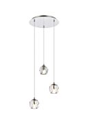 Eren 3-Light LED Pendant in Chrome