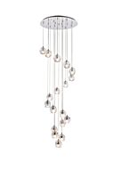 Eren 18-Light LED Pendant in Chrome