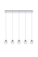 Eren 5-Light LED Pendant in Chrome