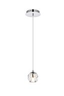 Eren 1-Light LED Pendant in Chrome