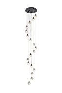 Eren 18-Light LED Pendant in Black